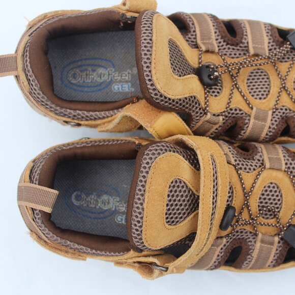 Brown Sporty Sandals with Adjustable Strap and Closed Toe - Picture 2 of 9